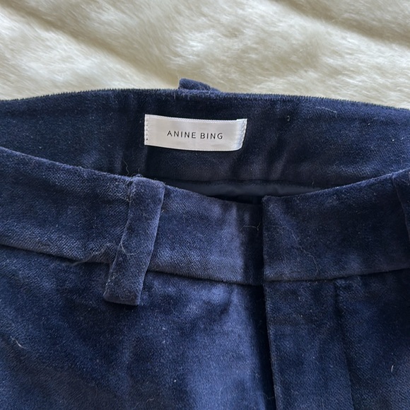 Anine Bing Velvet Ankle Trousers. - Picture 6 of 8